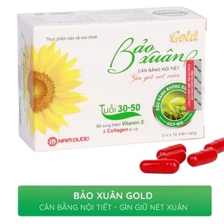 Viên uống nội tiết tố nữ Bảo Xuân Gold dành cho phụ nữ tuổi 30 50 làm đẹp chống lão hóa estrogen thảo mộc