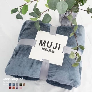 Chăn Muji Cao Cấp Nhập Khẩu - mềm mượt không dụng lông - khách chọn màu