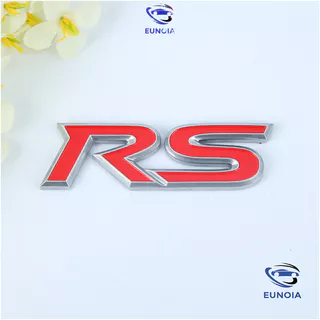 Miếng dán logo bằng kim loại chữ RS dùng cho trang trí các mẫu xe Honda