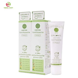 Kem đánh răng thảo dược Organic Aimthai Classic ngừa sâu răng chống ố răng hôi miệng ngừa nhiệt miệng và mảng bám 100g