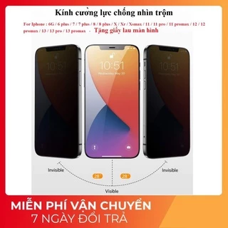 Cường lực chống nhìn trộm iphone 13promax 13pro 13 12promax 12pro 12 11promax 11pro 11 xsmax xr x 7plus 6plus 6 7