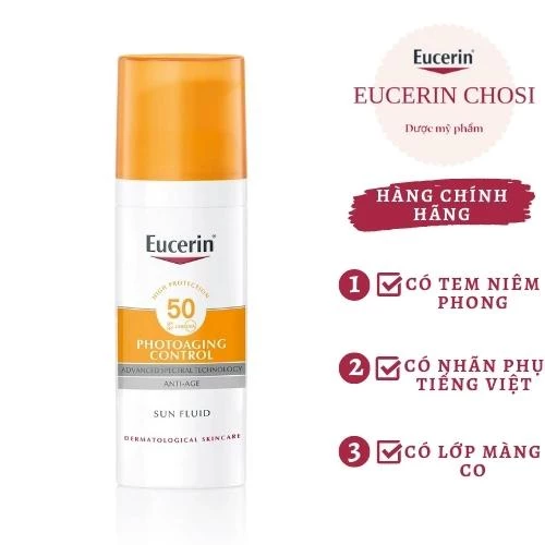 EUCERIN Kem Chống Nắng Giúp Ngăn Ngừa Lão Hóa Da Eucerin Sun Fluid Photoaging Control SPF 50+( 50ML)