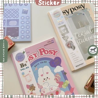 Sticker Book 20 Trang RosyPosy Hình Dán Deco Sticker Dán Sổ, Sticker Trang Trí Sổ Bullet Journal Sổ Tay - Tiệm Ngựa Gỗ