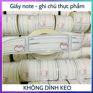 Giấy Note, Giấy Ghi Chú Thực Phẩm Không Dính Keo, Chống Thấm Nước Cuộn 15 mét - Nhật Bản