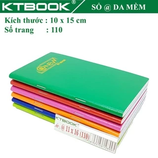 Gói 10 cuốn Sổ tay ghi chép Bìa Da Mềm KTBOOK Cao Cấp nhiều Màu kích thước A6 - 110 trang giấy ruột caro