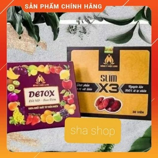 Giảm cân Đông Y Mộc Linh X3 kèm 1 hộp detox ban đêm chính hãng mẫu mới