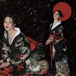 Kimono nhật bản dài tay ( sẵn )