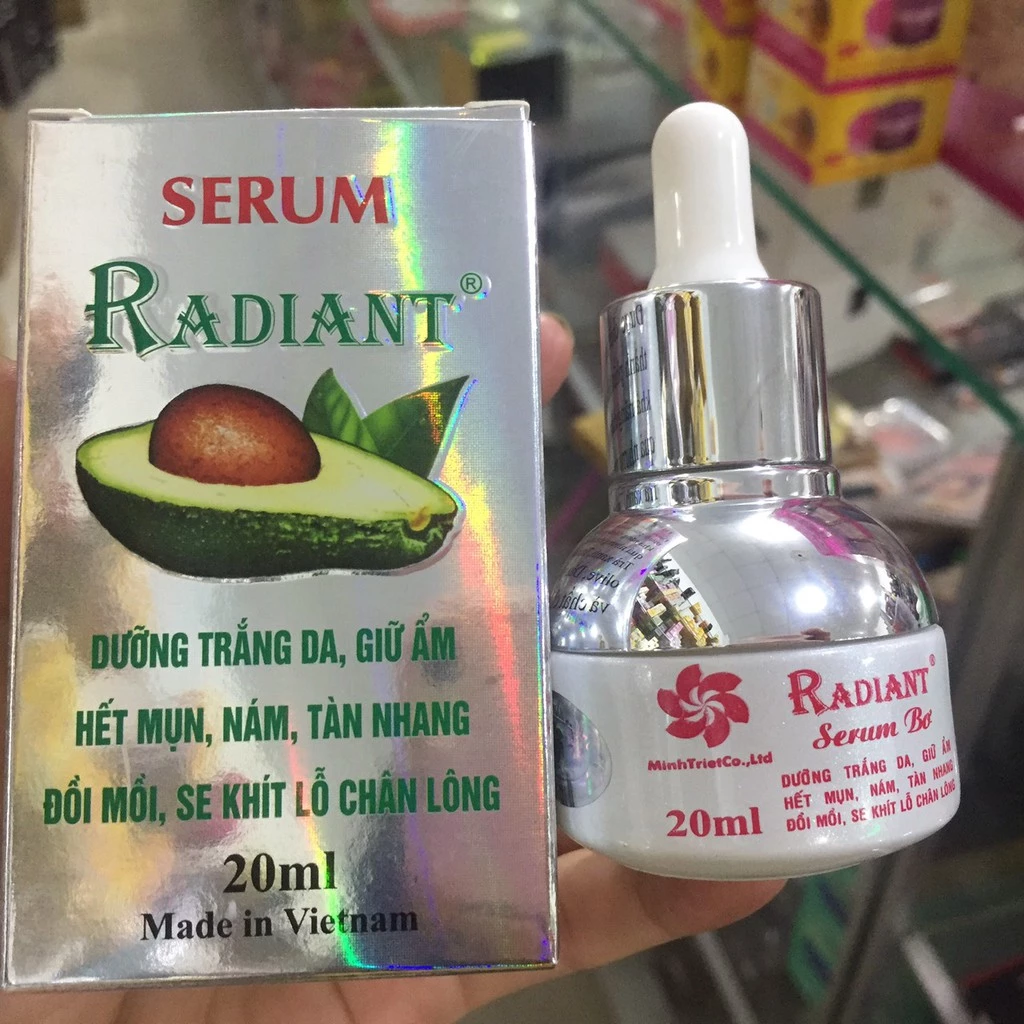 SERUM RADIANT BƠ 20ml HẾT MỤN, NÁM,TÀN NHANG,ĐỒI MỒI,SE KHÍT LỖ CHÂN LÔNG