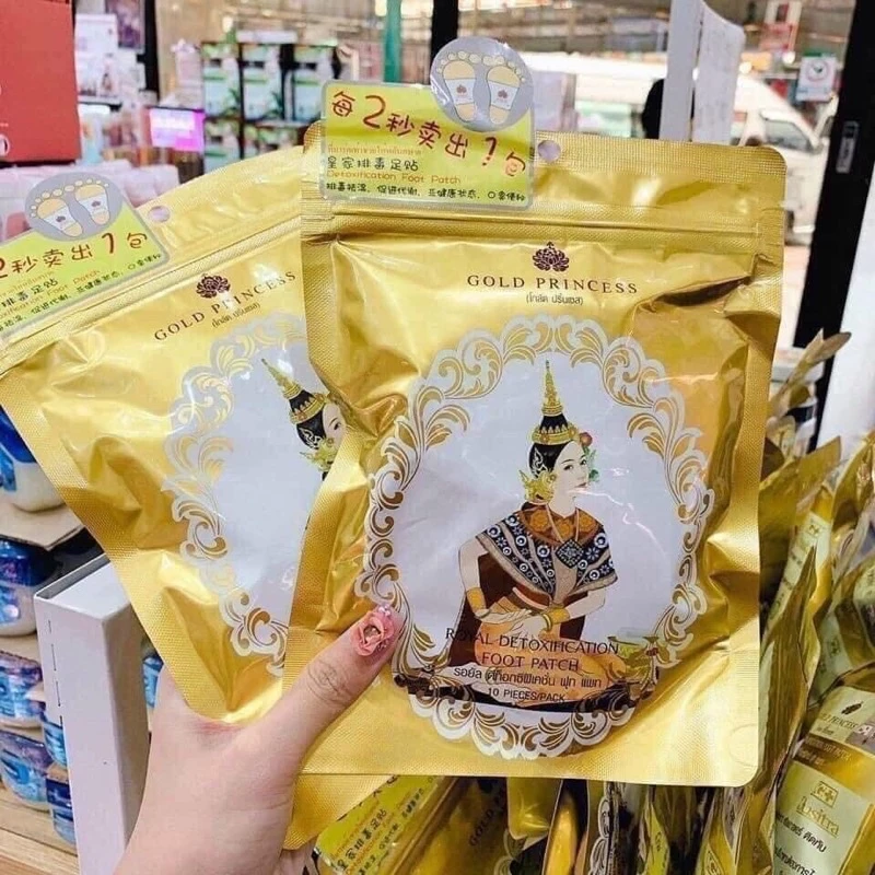 Miếng dán thải độc chân Gold Princess Royal Thái Lan