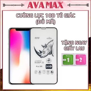 Kính Cường Lực iPhone 10D TÊ GIÁC Full Màn Cao Cấp 6/6s/6plus/7/7plus/8/8plus/x/xr/xs/11/12/13/14/pro/max/plus