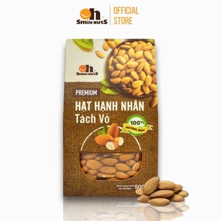 Hạnh Nhân Mỹ Nướng Mộc Smilenuts - khối lượng 500g/265g