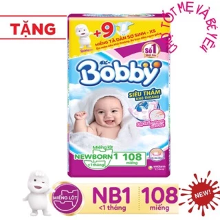 MIẾNG LÓT SƠ SINH BOBBY NEWBORN 1 - 108 MIẾNG