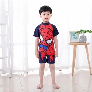 Đồ Bơi Bé Trai, Đồ Bơi Bé Gái Họa Tiết Siêu Nhân Nhện Cho Bé Từ 15-36kg