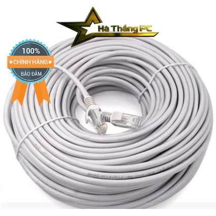 Dây Mạng Cat6 Màu Trắng 10m 15m 20m 25m 30m 35m 40m 45m 50m Bấm Sẵn 2 Đầu