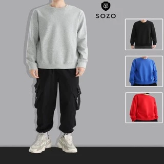 Áo Sweater Cổ Tròn Dài Tay Nữ Nam Unisex Chất Vải Nỉ Poly Trơn WAW006NO