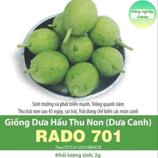 Hạt Giống Dưa Hấu Thu Non, Dưa Canh (RADO701) 2gr