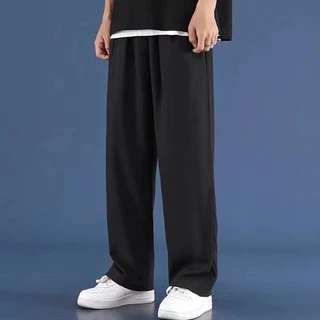 (size M-8xl) Quần Thể Thao Lưng Thun Dáng Rộng Co Giãn Khâu Màu Phong Cách Hip Hop Đường Phố Thời Trang Cho Nam Và Nữ size Lớn Seluar Panjang Lelakiaki Lelaki Dễ Thương Xinh Xắn