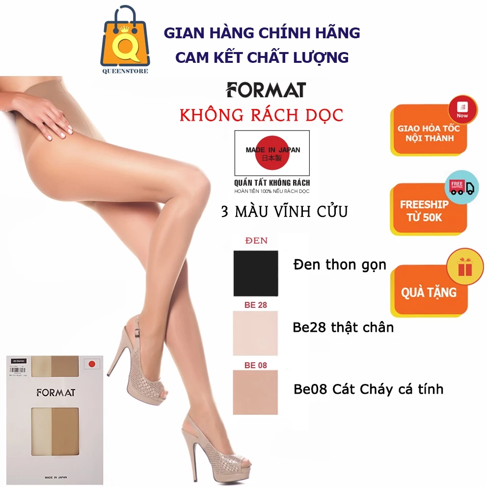 [Chính Hãng] Quần Tất Nữ Mỏng Format Chống Xước, Không Rách Dọc Siêu Dai Giãn Tốt Thật Chân Cao Cấp - QueenStore