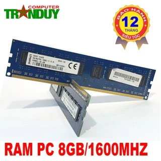 RAM PC 8GB BUSS 1600Mhz Tháo Máy Bộ như mới / Bảo Hành 12 tháng 1 đổi 1