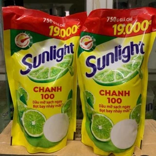 Thông tin Nước rửa chén Sunlight Chanh 100 túi 750g