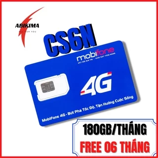 [FREESHIP] SIM 4G MOBIFONE TRỌN GÓI 1 NĂM MDT250A - CS6N - 6GB/NGÀY - 1080GB DATA TỐC ĐỘ CAO - ABIKIMA