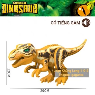 Đồ Chơi Khủng Long Bạo Chúa 2021 CÓ TIẾNG GẦM Phiên Bản Màu Vàng Jurassic World Hãng Lele