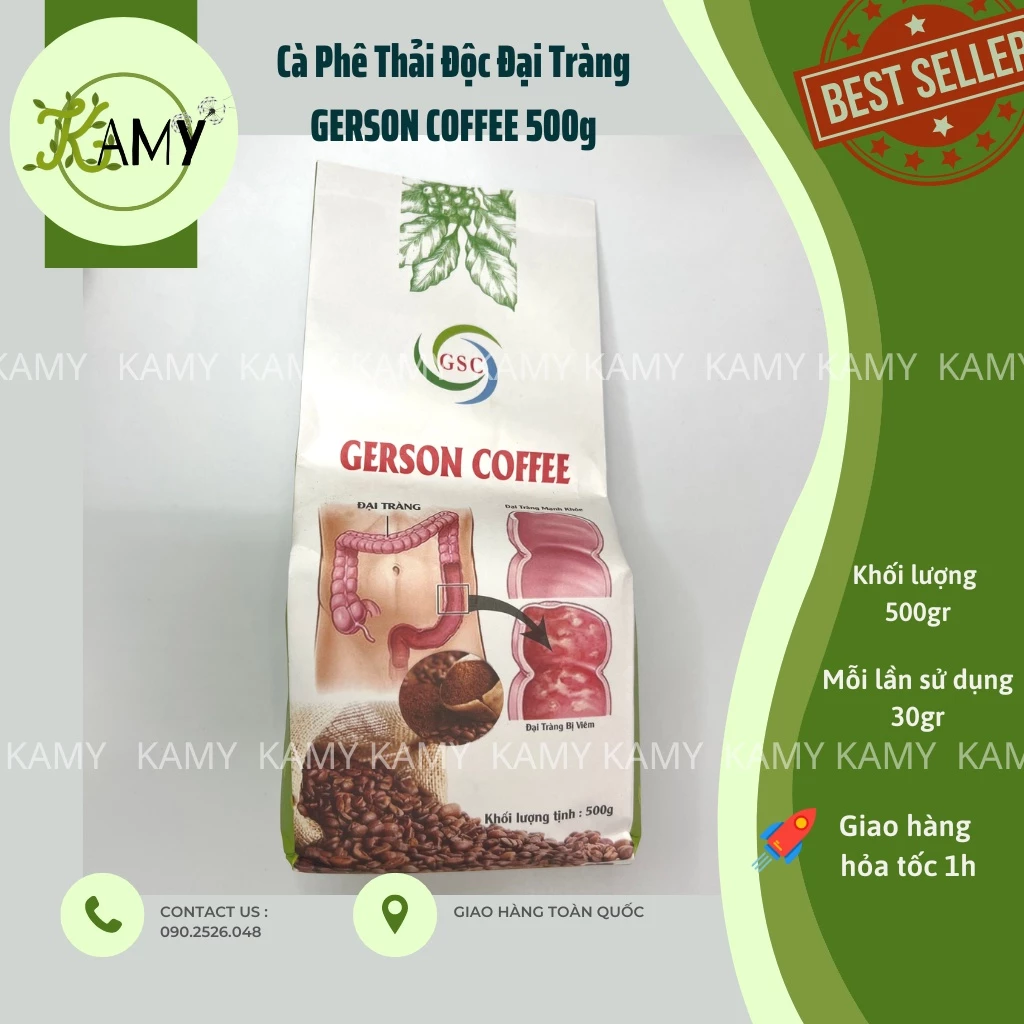 Cà phê thải độc đại tràng Enema Gerson 500gr/hộp (Chuyên dùng cho thải độc đại tràng)