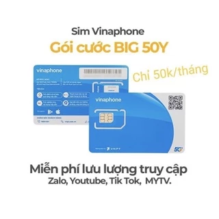 Sim Vinaphone Big50Y 1 tháng, 14 tháng