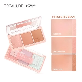 Bảng Phấn Má Hồng FOCALLURE 3 Màu Sắc Tố Cao Trang Điểm Nhẹ Nhàng