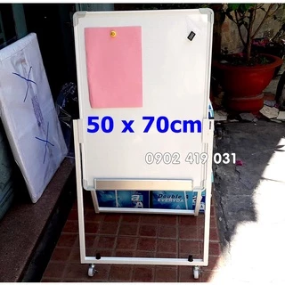 Bảng Flipchart Chân Gấp DQ Plus 50 x 70cm [ Tặng bút, nam châm, lau bảng ]