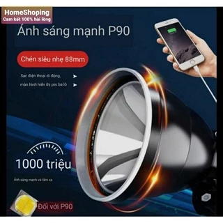 Đèn Pin Đội Đầu Siêu Sáng P100 Chiếu Xa 1000m Kèm 3 Pin 18650