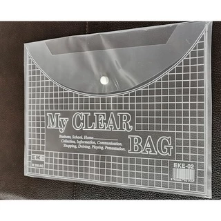 [TRỢ GIÁ] Combo 10 chiếc túi cúc Túi Clear Bag - Túi đựng tài liệu siêu dày màu trắng