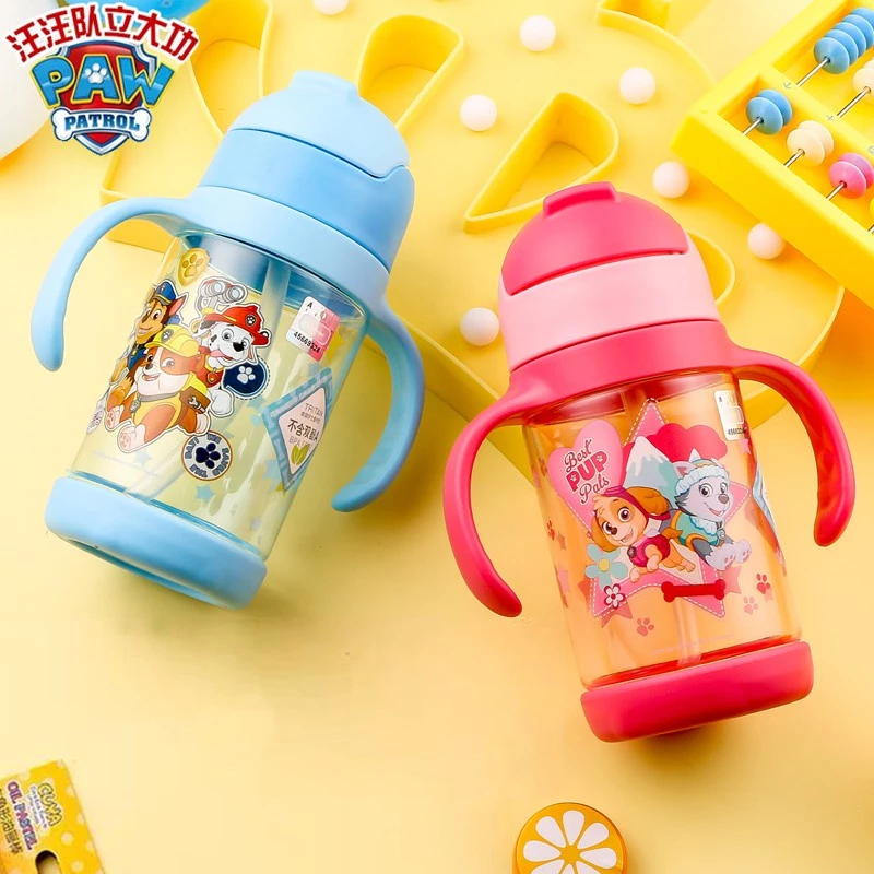 ▽Dây Đeo Không Cần Buộc ❤ Paw Patrol Bình Nước 300ml In Hình Chú Chó Cứu Hộ Đáng Yêu Cho Bé