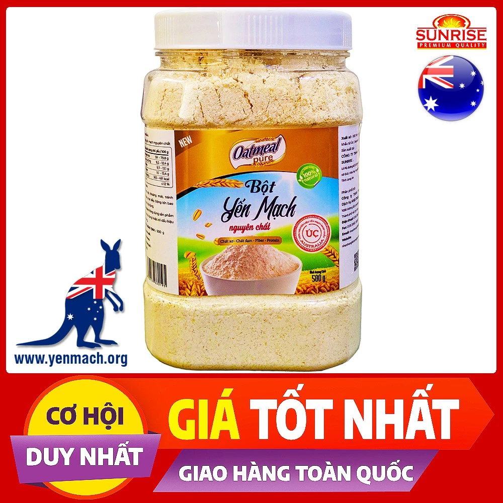 Bột yến mạch Úc nguyên chất Oatmeal Pure 500g