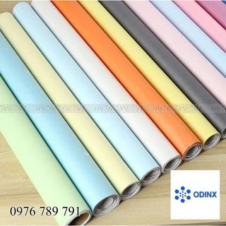 Giấy dán tường❤️FREESHIP❤️giấy dán tường một màu pastel dài 10 mét rộng 45cm- giấy dán tường màu trơn đơn sắc có sẵn keo