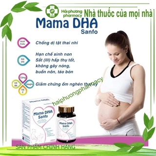 Mama DHA Sanfo-Bổ sung vitamin và khoáng chất cho cơ thể, hỗ trợ tăng cường sức khỏe 30 viên