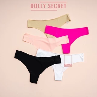 Quần lót lọt khe sexy siêu mỏng gợi cảm đúc su non không viền họa tiết trơn da báo DOLLY SECRET DS03