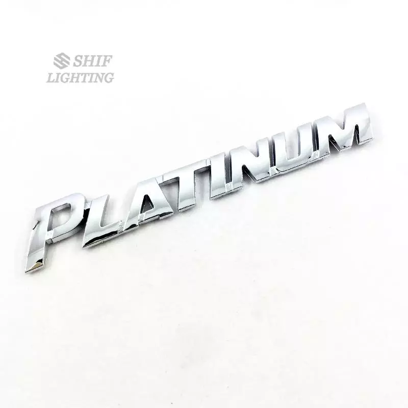 Decal họa tiết chữ PLATINUM 3D đẹp mắt dán trang trí xe hơi