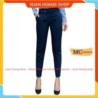 Quần Tây Nữ Lưng Cao Kiểu Công Sở, Baggy Mc Fashion Đẹp Đen, Ghi Xám, Xanh Tím Than, Chất Vải Co Giãn Nhẹ, Size Đủ Q0388