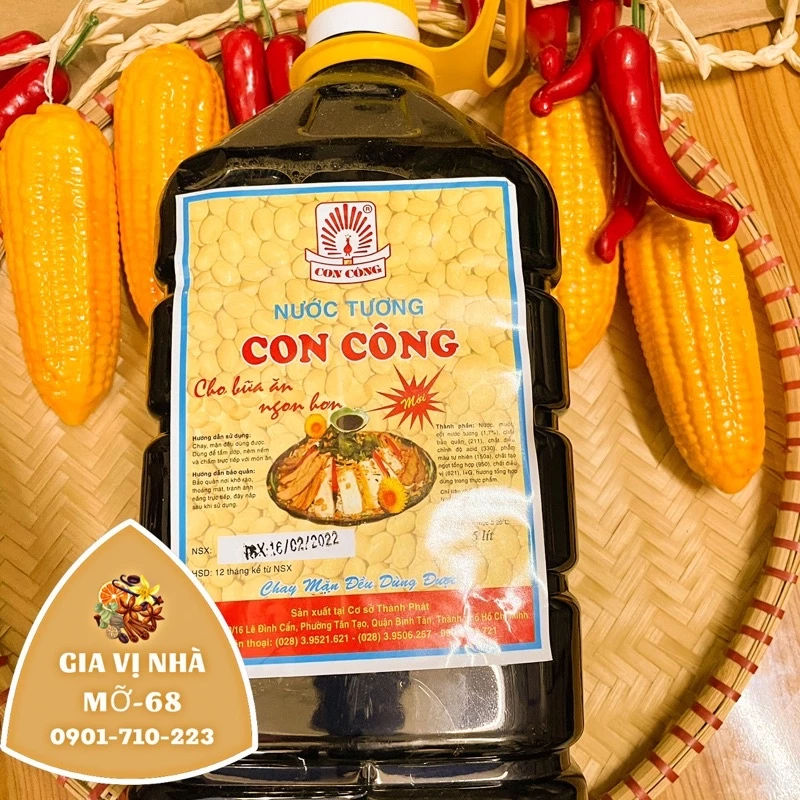 Nước tương đậu nành Con Công -cal 5 lít