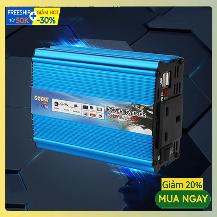 Đổi nguồn 12V lên 220V 500W