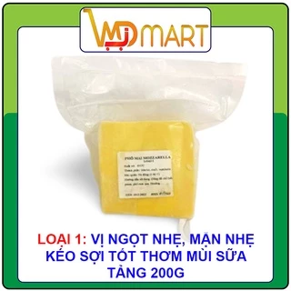 Phô mai Mozzarella Chuẩn Đức Loại 1 Tảng 200g