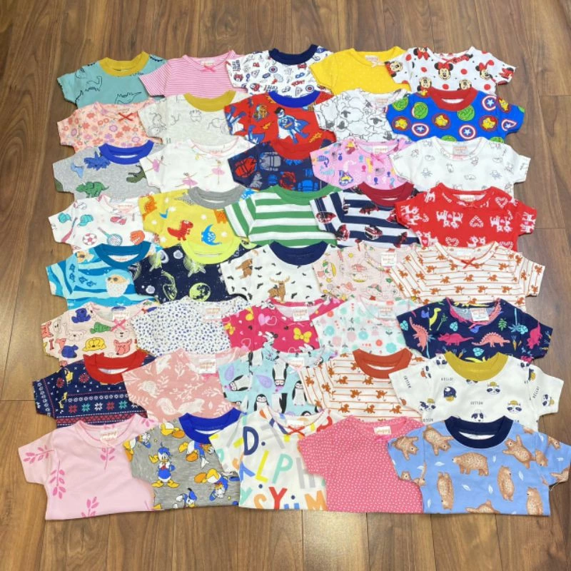 sét 5 Áo phông cotton borip dư bé trai bé gái 6_40kg