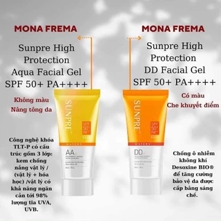 [Mã COSBAUH3 giảm 8% đơn 300K] [HÀNG NHẬP KHẨU ] Kem Chống Nắng Mona Frema Sunpre DD/Sunpre AA SPF 50+/PA ++++bà