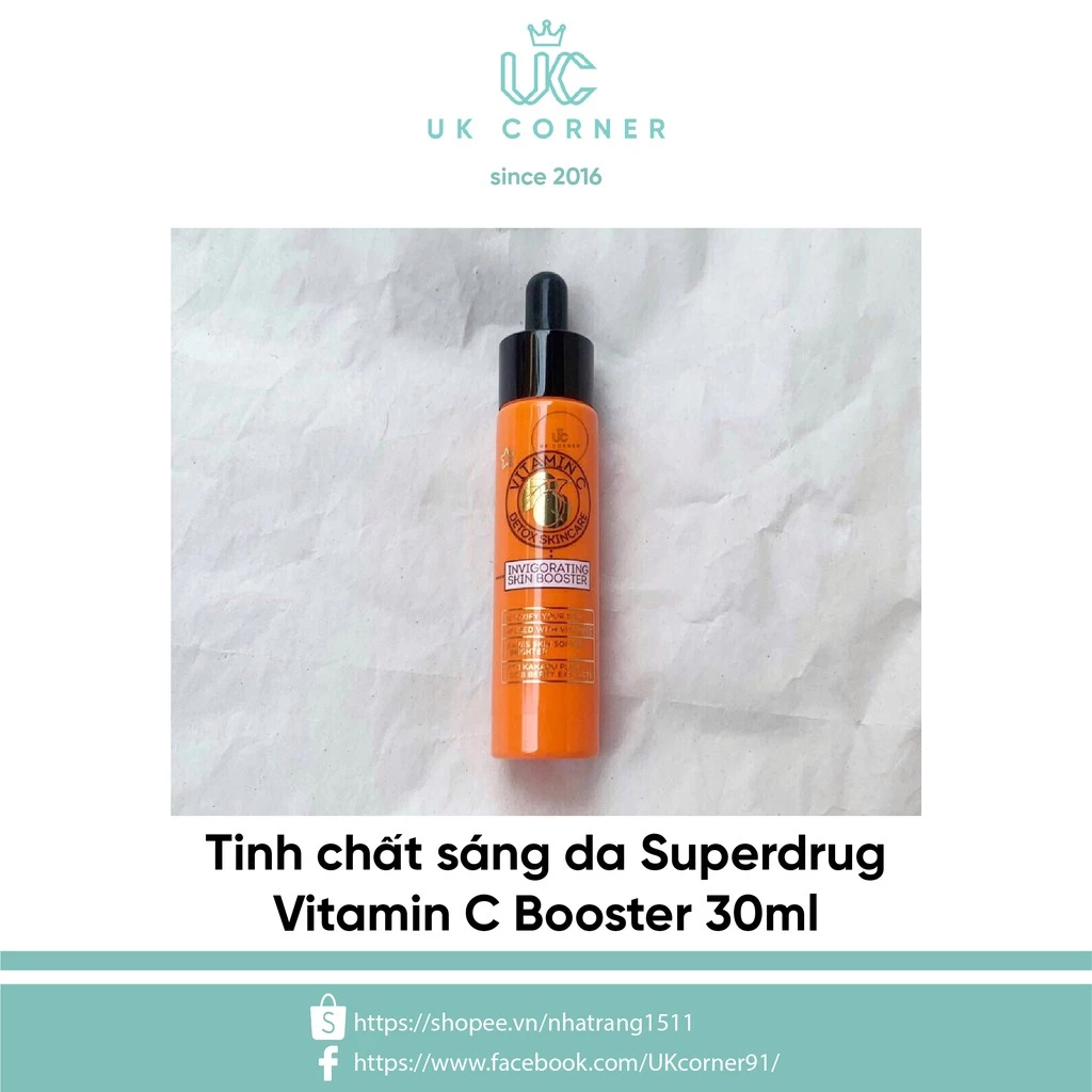 [Bill UK] Tinh chất sáng da Vitamin C Superdrug Vitamin C Booster 30ml