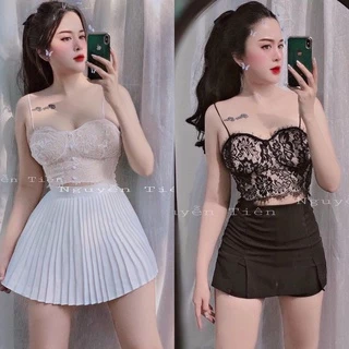 Áo bra ren 2 dây sexy bọc nút