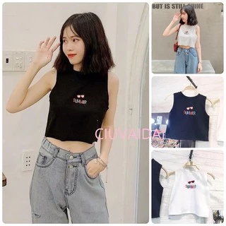 [Croptop] Áo croptop ba lỗ thêu summer siêu hot trend