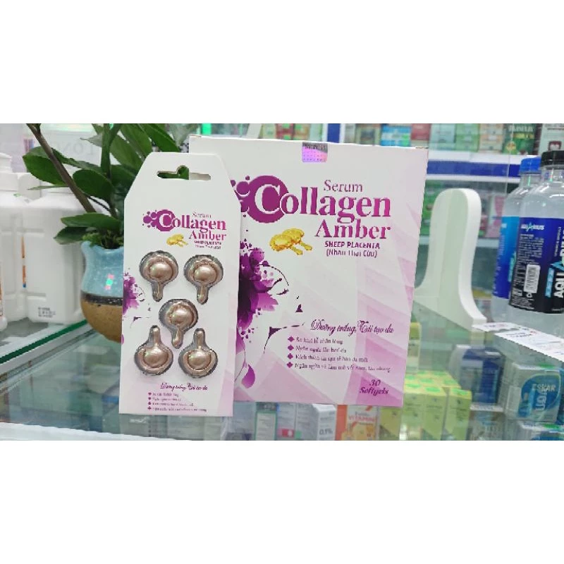 Serum Collagen, nhau thai cừu dưỡng trắng da AMBER