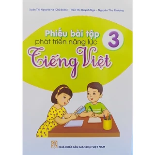 Sách - Phiếu bài tập phát triển năng lực Tiếng Việt lớp 3 (HB)