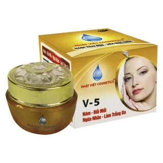 KEM NÁM ĐỒI MỒI NGỪA NHĂN LÀM TRẮNG DA NGỌC TRAI ĐEN SỮA ONG CHÚA V5 NHẬT VIỆT COSMETICS 12G